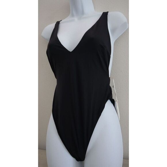 Good American GSW0294 Women's Sz 2/M Black Lounge One-Piece Swimsuit - Picture 3 of 11